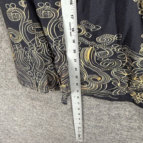 Just Fashion Now Blouse Women M Medium Gray Geometric Button Long Sleeve Casual - Picture 5 of 6